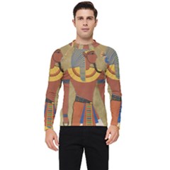 Egyptian Tutunkhamun Pharaoh Design Men s Long Sleeve Rash Guard by Mog4mog4