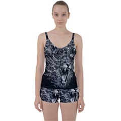 Lion Furious Abstract Desing Furious Tie Front Two Piece Tankini by Mog4mog4