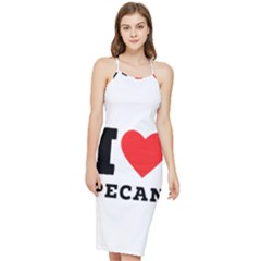 I Love Pecan Bodycon Cross Back Summer Dress by ilovewhateva