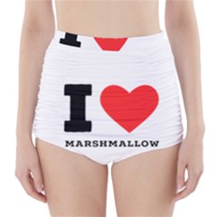 I Love Marshmallow  High-waisted Bikini Bottoms by ilovewhateva