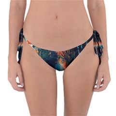 Forest Autumn Fall Painting Reversible Bikini Bottoms by 99art