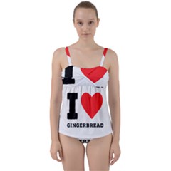 I Love Gingerbread Twist Front Tankini Set by ilovewhateva