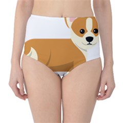 Corgi Dog Puppy Classic High-waist Bikini Bottoms by 99art