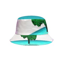Crystal-ball-sphere-cartoon Color Background Inside Out Bucket Hat (kids) by 99art