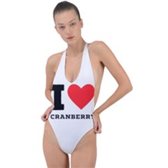 I Love Cranberry Backless Halter One Piece Swimsuit by ilovewhateva