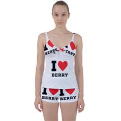 I Love Berry Tie Front Two Piece Tankini by ilovewhateva