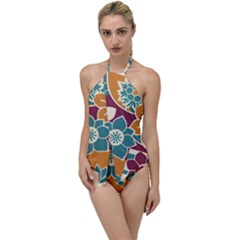 Japanese Folk Art Go With The Flow One Piece Swimsuit by danenraven
