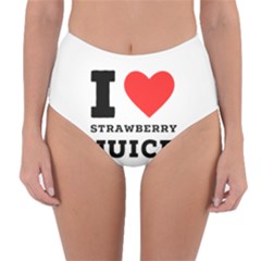 I Love Strawberry Juice Reversible High-waist Bikini Bottoms by ilovewhateva