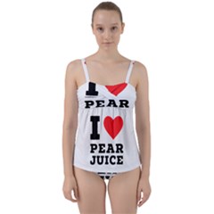I Love Pear Juice Twist Front Tankini Set by ilovewhateva