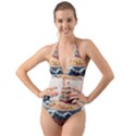 Noodles Pirate Chinese Food Food Halter Cut-Out One Piece Swimsuit View1