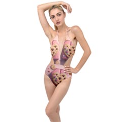 Cookies Valentine Heart Holiday Gift Love Plunging Cut Out Swimsuit