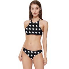 Background Dots Circles Graphic Banded Triangle Bikini Set