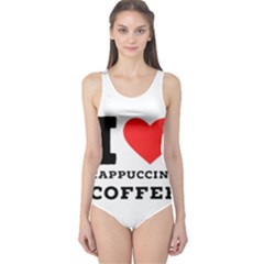 I Love Cappuccino Coffee One Piece Swimsuit by ilovewhateva