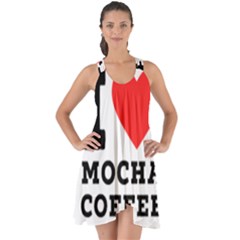 I Love Mocha Coffee Show Some Back Chiffon Dress by ilovewhateva