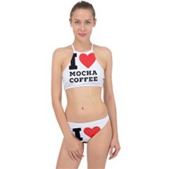 I Love Mocha Coffee Racer Front Bikini Set by ilovewhateva