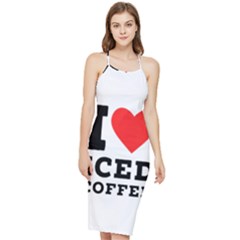 I Love Iced Coffee Bodycon Cross Back Summer Dress by ilovewhateva