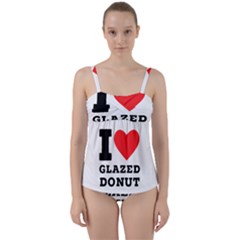 I Love Glazed Donut Twist Front Tankini Set by ilovewhateva