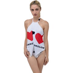 I Love Watermelon  Go With The Flow One Piece Swimsuit by ilovewhateva