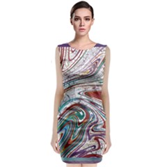 Abstract Background Ornamental Classic Sleeveless Midi Dress