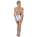 Panda Floating In Space And Star High Leg Strappy Swimsuit View2