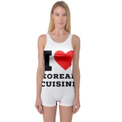 I Love Korean Cuisine One Piece Boyleg Swimsuit by ilovewhateva
