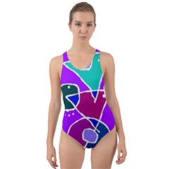 Mazipoodles In The Frame  Cut-out Back One Piece Swimsuit by Mazipoodles