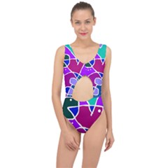Mazipoodles In The Frame  Center Cut Out Swimsuit by Mazipoodles