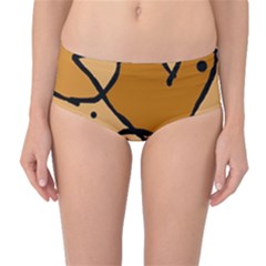 Mazipoodles In The Frame - Brown Mid-waist Bikini Bottoms by Mazipoodles