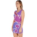 Mazipoodles In The Frame  - Pink Purple Bodycon Dress View2