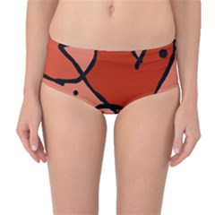 Mazipoodles In The Frame - Reds Mid-waist Bikini Bottoms by Mazipoodles