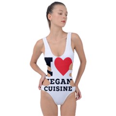 I Love Vegan Cuisine Side Cut Out Swimsuit