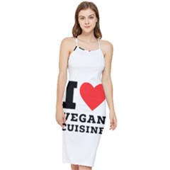 I Love Vegan Cuisine Bodycon Cross Back Summer Dress by ilovewhateva