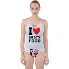 I Love Salty Food Cut Out Top Tankini Set by ilovewhateva