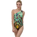 Monkey Tiger Bird Parrot Forest Jungle Style To One Side Swimsuit View1