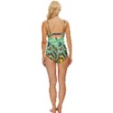 Monkey Tiger Bird Parrot Forest Jungle Style Knot Front One-Piece Swimsuit View4