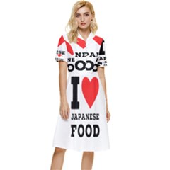I Love Japanese Food Button Top Knee Length Dress by ilovewhateva