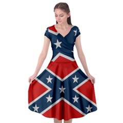 Rebel Flag  Cap Sleeve Wrap Front Dress