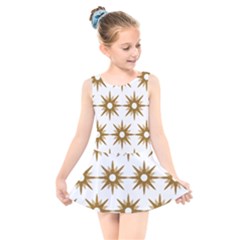 Seamless Repeating Tiling Tileable Kids  Skater Dress Swimsuit by Amaryn4rt