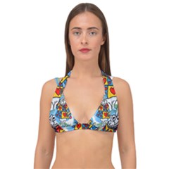 Seamless Repeating Tiling Tileable Double Strap Halter Bikini Top by Amaryn4rt