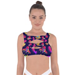 Space Pattern Bandaged Up Bikini Top by Amaryn4rt