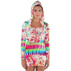 Pattern Decorated Schoolbus Tie Dye Long Sleeve Hooded T-shirt by Amaryn4rt