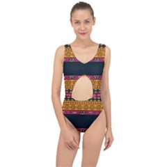 Pattern Ornaments Africa Safari Summer Graphic Center Cut Out Swimsuit by Amaryn4rt