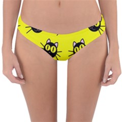 Cats Heads Pattern Design Reversible Hipster Bikini Bottoms by Amaryn4rt