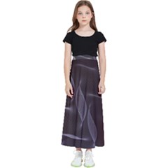 Curve Wave Line Texture Element Kids  Flared Maxi Skirt by Vaneshop