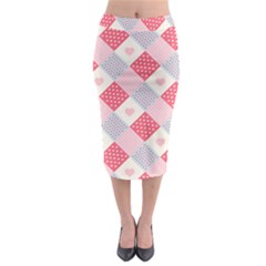 Cute-kawaii-patches-seamless-pattern Midi Pencil Skirt by uniart180623