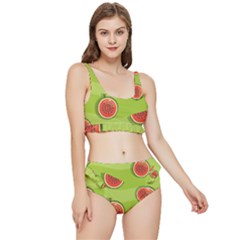 Seamless-background-with-watermelon-slices Frilly Bikini Set