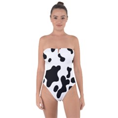 Cow Pattern Tie Back One Piece Swimsuit by uniart180623