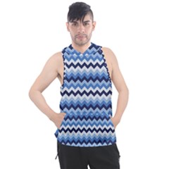 Zigzag-pattern-seamless-zig-zag-background-color Men s Sleeveless Hoodie by uniart180623