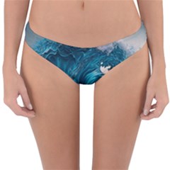 Tsunami Waves Ocean Sea Water Rough Seas Reversible Hipster Bikini Bottoms by uniart180623