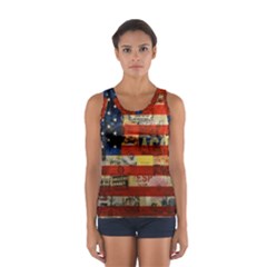 Usa Flag United States Sport Tank Top  by uniart180623
